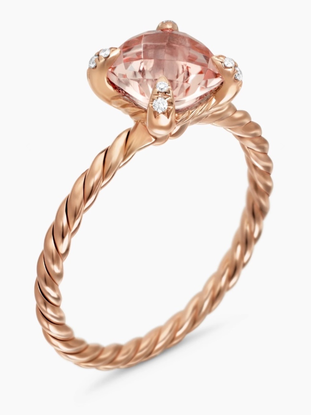 David Yurman Chatelaine Rose Gold Ring 6